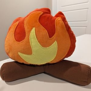 Plush log fire